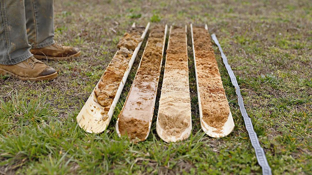 soil profiles in tubes