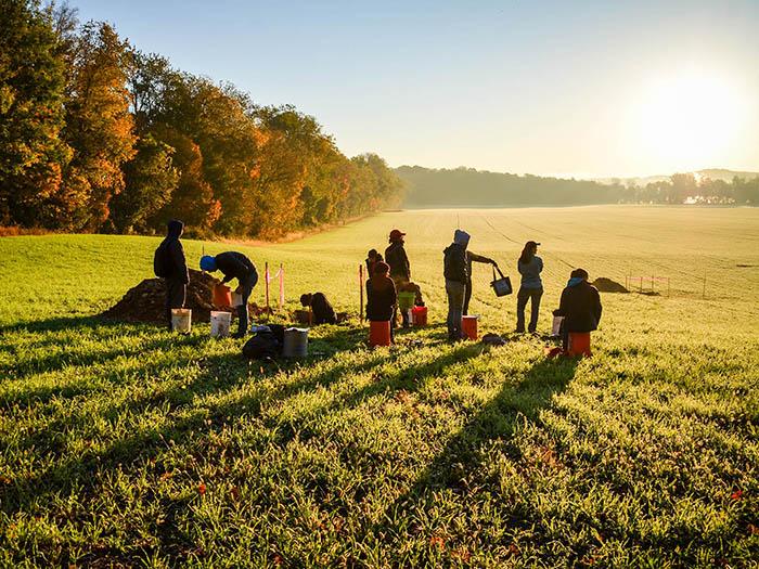 soil judging team in field